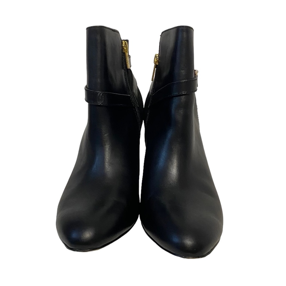Isola Neptune Leather and Suede Holiday Preppy Casual Chic Ankle Boots Black - Picture 6 of 10